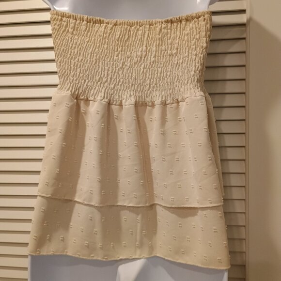 Shein Cream Sleeveless Top with Accent Bow Size Large - Picture 3 of 6